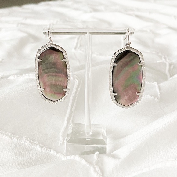 Kendra Scott Danielle Silver Abalone Shell Earrings - Picture 3 of 3
